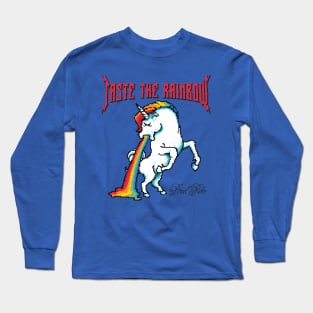 Taste The Rainbow Puking Unicorn Long Sleeve T-Shirt